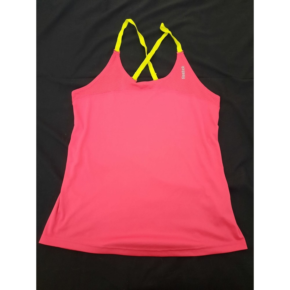 Reebok Pink PLAYDRY Tank Top - Size Large